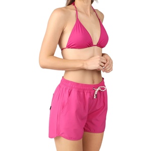Short de bain pour femme de haute qualité avec logo personnalisé, séchage rapide, évacuation de l'humidité, couleur unie, style décontracté. - Product Image 3