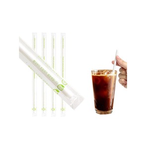 หลอดดูดน้ำ PLA ย่อยสลายได้ทางชีวภาพ ขนาด 7 x 210 มม. ห่อแยกชิ้น ยี่ห้อ DONGILPLATECHI รับผลิตตามสั่ง (OEM) และติดฉลากส่วนตัว - Product Image 2