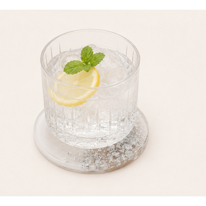 Ensemble de sous-verres en résine ronds blancs opale avec paillettes argentées, sous-verres pour boissons, vente en gros, tapis de table personnalisés pour la décoration de la maison et des hôtels - Product Image 5