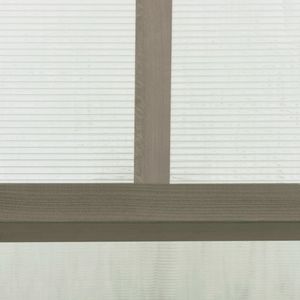 Petite serre pliable en bois de sapin avec panneaux en polycarbonate, serres de jardin et serres de culture, gris solide - Product Image 5