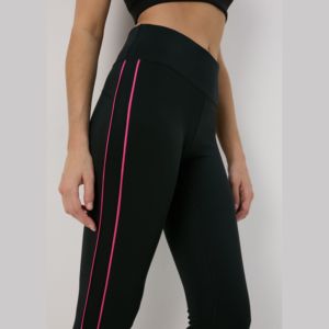 Legging de sport tricoté pour femme, taille haute, à rayures latérales, respirant, effet ventre plat, pour yoga, gym, course et entraînement - Product Image 5