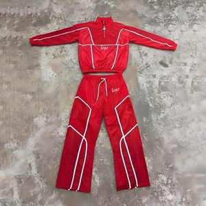 Custom Men's Sports <b>Tracksuit</b> Breathable Knitted 100% Polyester Athletic Windbreaker - Product Image 5