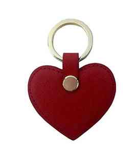 Porte-clés personnalisé ANWAR ENTERPRISES en cuir véritable souple, écologique, durable, avec logo imprimé UV, en forme de cœur, pour le Nouvel An - Product Image 2