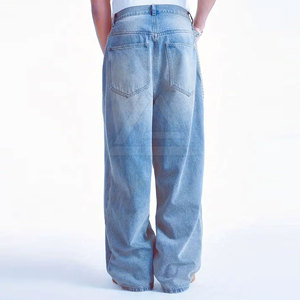 Trendy Baggy <b>Jeans</b> For <b>Men</b> With Wide Leg Fit And Soft Fabric For Casual And Modern Style Premium Baggy <b>Jeans</b> - Product Image 2