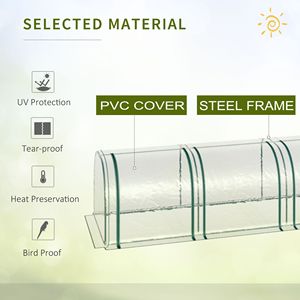 Serra a tunnel ecologica in acciaio inossidabile da 4 metri con protezione UV per colture idroponiche e uso domestico - Product Image 5