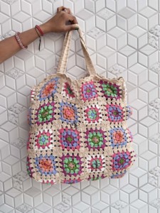 มาใหม่ล่าสุดฤดูร้อนชายหาดฟางกระเป๋าโบฮีเมียนโครเชต์กระเป๋าถือHandmadeผู้หญิงไหล่กระเป๋าหญ้าทะเลสไตล์Macrameกระเป๋า - Product Image 4