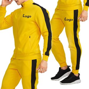 Fabricante Mayorista de Ropa Personalizada: Traje de Pantalón y Chaqueta con Cremallera Cortavientos Sólido para Hombre, Manga Larga, con Cordón Ajustable, para Otoño - Product Image 1