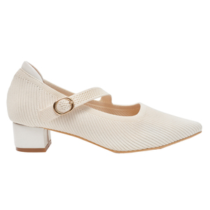 Zapatos de Oficina de Punto Elástico con Tacón Cuadrado de 4 cm y Punta Puntiaguda Estilo Mary Jane para Mujer de Ann'S Wholesale - Product Image 2