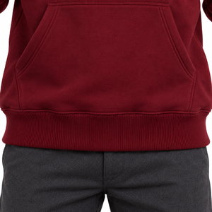 Sweat-shirt à capuche oversize pour homme en molleton noir uni, manches classiques, poche, décontracté, pour l'automne, 100 % coton, séchage rapide, écologique - Product Image 5