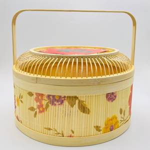 <b>Large</b> Size Handmade Bamboo <b>Basket</b> Natural Bamboo <b>Storage</b> <b>Basket</b> with Handle Lip Home Decoration Gift Wholesale Supplier - Product Image 5