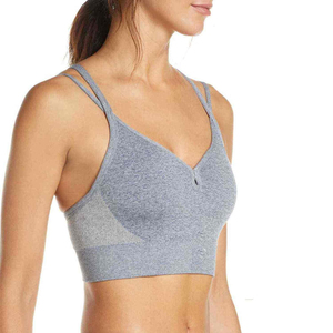 Women's Plus Size High Support <b>Pink</b> Padded Sports Bras with Spaghetti Straps All Seasons Yoga <b>Tops</b> Private Label - Product Image 2