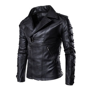 New Wholesale Leather Jackets Manufacturer Belt Side Casual Leather Jacket For Men New <b>Motorbike</b> Oem Design Jackets - Product Image 2