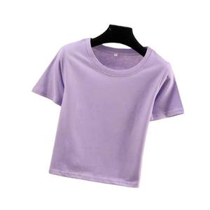 Camisetas cortas para mujer, tela de algodón suave, corte elegante para uso casual y moda de verano diaria. - Product Image 1