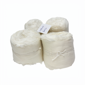 Rubans en lin rustique à bords effilochés, rubans en tissu naturel pour emballage cadeau et décoration de mariage - Product Image 1