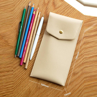 Estuche Organizador de Cuero Genuino Personalizado para Bolígrafos y Lápices