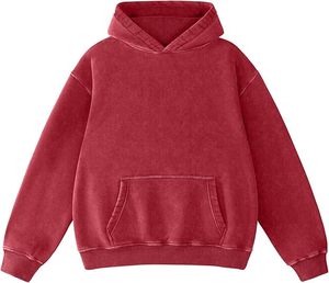 Sudadera con Capucha Estilo Desgastado, Corte Holgado, Estilo Urbano, para Hombre y Mujer - Product Image 1