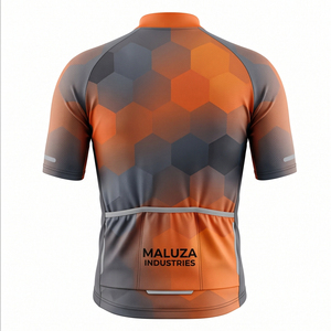 MALUZA INDUSTRIES MI-CJ-04 Maillot de cyclisme personnalisé de haute qualité pour hommes, impression par sublimation, respirant, séchage rapide, antibactérien, VTT, route - Product Image 2