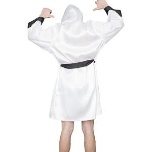 เสื้อคลุมชกมวยขายดีอันดับต้นๆ สำหรับผู้ชายและผู้หญิง คุณภาพสูง มีฮู้ด ผลิตตามสั่ง ระบายอากาศได้ดี โพลีเอสเตอร์ 100% สีและขนาดตามสั่ง - Product Image 6