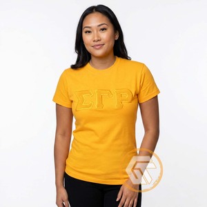 เสื้อยืดคอกลมคุณภาพสูง ผ้าฝ้ายเจอร์ซีย์ แขนสั้น ระบายอากาศได้ดี เป็นมิตรกับสิ่งแวดล้อม เหมาะสำหรับฤดูร้อน Sigma Gamma Rho - Product Image 2
