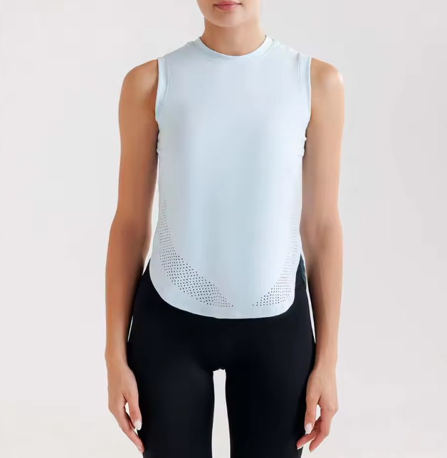 Women Seamless Sleeveless Workout Tank Top Breathable Quick Dry Yoga Gym Sports Vest Fitness Running Activewear Top