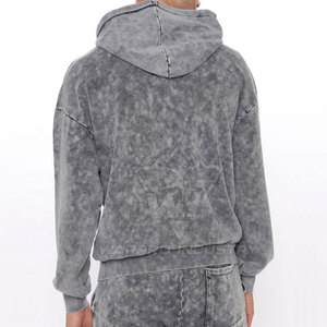Men Acid Wash <b>Tracksuit</b> Heavyweight French Terry Hoodie and Joggers Set Custom Clothing Factory - Product Image 3