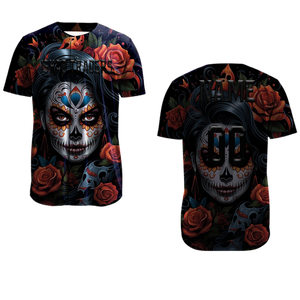 Camiseta de Béisbol Personalizada para Hombre, Adulto, Poliéster, Impresión por Sublimación, Uniforme Transpirable con Diseño de Periódico - Product Image 4