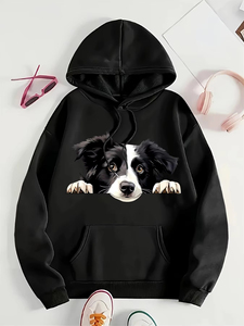 Sudaderas con Capucha para Mujer, Nueva Calidad 2026, Otoño e Invierno, Sudadera con Capucha con Estampado de Cachorro de Border Collie, Sudadera con Capucha para las Cuatro Estaciones - Product Image 1