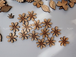 Muchos modelos de accesorios para colocar adornos de madera en forma de flor manualidades decorativas para uso doméstico para marcos de fotos - Product Image 6