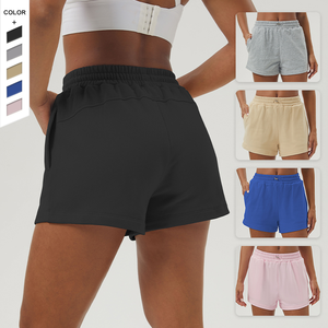 Pantalones Cortos Deportivos Transpirables de Algodón para Mujer con Bolsillos, Conjunto Básico Cómodo para Entrenamiento, Casual y Descanso, Ropa Deportiva para Mujer con Logo, Venta al Por Mayor - Product Image 6