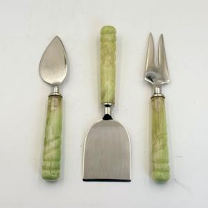 Elegant Stainless Steel Cheese Server <b>Set</b> with Resin Handle Eco-Friendly Reusable Handmade Non-Toxic Customizable <b>Baking</b> Tool - Product Image 4