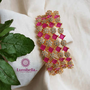 American Diamond Ruby Bangles 2x6-Elegant Diamond Jewelry - Product Image 1
