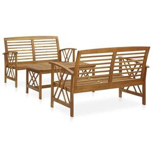Conjunto de Muebles de Jardín de Madera de Acacia Sólida, Duradera y de Alta Calidad, con Aspecto Natural para Uso en Exteriores - Product Image 1