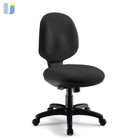 Chaise de bureau ergonomique moderne sans accoudoirs en tissu avec dossier mi-haut, mousse PU haute densité, fonction de levage, mécanisme de synchronisation, pivotante