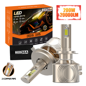 Redsea R35 200W 20000lm Auto-Scheinwerferbirne H7 H4 H1 H3 H11 <span class=keywords><strong>LED</strong></span> Auto-<span class=keywords><strong>LED</strong></span>-Scheinwerfer 12V Universal 9005 9006 9007 <span class=keywords><strong>LED</strong></span>-Autolichter - Product Image 1