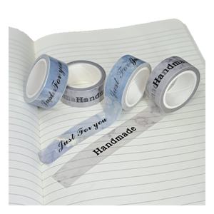 Ruban adhésif Washi à la main pour bricolage Impression personnalisée Conception Ruban de papier scellé Rouleaux de ruban de papier de masquage pour artisanat - Product Image 1