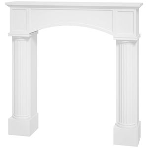 Caminetto Elettrico Autoportante Bianco con Cornice 43.3" L x 42.8" A - Product Image 1
