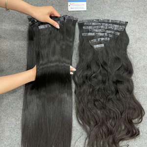 ผมต่อแบบคลิปหนีบคุณภาพสูง 100% ผมแท้เวียดนาม สีธรรมชาติ แบบคอมโบ ขายส่ง - Product Image 3