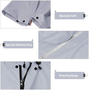 เสื้อกันฝนกันน้ำสำหรับผู้หญิงแบบขายส่ง สกรีนโลโก้ได้ตามต้องการ ระบายอากาศได้ดี น้ำหนักเบา เหมาะสำหรับการเดินทาง ท่องเที่ยว แฟชั่นกลางแจ้ง และชุดทำงาน - Product Image 3