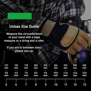 Cow <b>Driver</b> Insulated Work <b>Glove</b> Thermal Insulated Leather Multi Use Winter <b>Gloves</b> for Everyday Winter Outdoor Use - Product Image 5