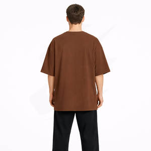 เสื้อยืดโอเวอร์ไซส์ผู้ชายผ้าคอตตอนหนานุ่มพิเศษ 300gsm สไตล์วินเทจ สตรีทแวร์  ไม่มีลาย  สั่งซื้อขั้นต่ำน้อย - Product Image 4