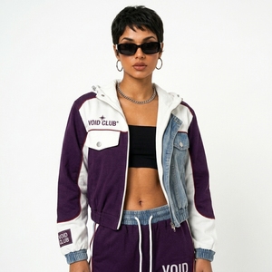 Ensemble pantalon et veste en jean oversize décontracté pour femme, style streetwear, coupe ample, longueur intégrale, deux pièces - Product Image 3