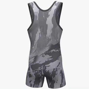 Combinaison de lutte confortable pour adultes, imprimée par transfert thermique, camouflage, haute qualité, extensible, logo personnalisé, fabrication en usine - Product Image 6