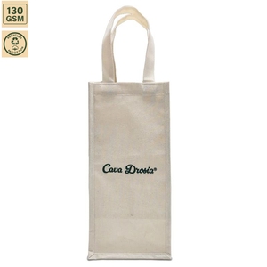 Sac cadeau en toile de coton pour bouteille de vin, emballage cadeau pour vin, 17x36x9,5 cm, logo personnalisé, vente en gros, OEM, marque privée, modèle SS502-2 - Product Image 2