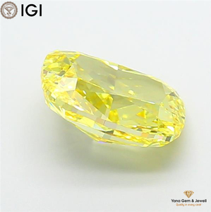 Diamant de laboratoire CVD de qualité supérieure, taille coussin, certifié IGI, clarté VS1, couleur jaune vif fantaisie, 4,01 carats, pour bijoux exquis - Product Image 5