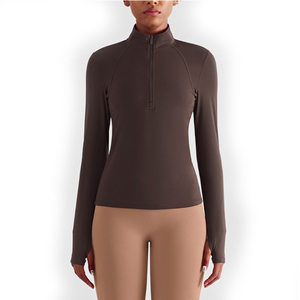 Chemise d'équitation pour femme, coupe ajustée, contrôle de l'humidité, Spandex/Coton, séchage rapide, respirante, manches longues, fournisseur OEM - Product Image 5