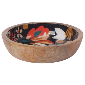 Tazón para Servir de Madera Esmaltada, Diseño Ecológico, Estilo Clásico, Hecho a Mano, Venta al Por Mayor, Tazón para Postre de Calidad Única - Product Image 1
