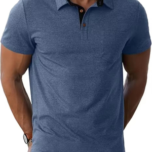 Chemises Polo Homme de Haute Qualité, Design Personnalisé, Manches Courtes, Printemps-Été, 100% Coton, Chemises Homme à Manches Courtes - Product Image 1
