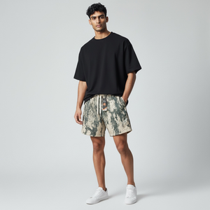 Pantalones Cortos de Baloncesto Estilo Urbano, Holgados, de Malla Transpirable, Secado Rápido, 100% Poliéster, 7 Pulgadas de Entrepierna - Product Image 1