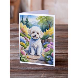 Maltipoo Spring Path-Cartes de vœux A7 fantaisistes-Lot de 8 cartes vierges avec enveloppes-Taille 5x7 - Product Image 2