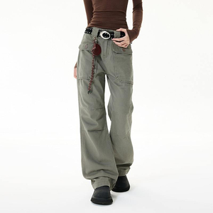Pantalones Cargo Deportivos Cosh para Parejas, Pantalones Anchos Blancos Premium para Ropa Deportiva, Ropa Urbana y Comodidad Casual - Product Image 2